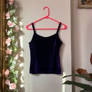 LATE 90s/Y2K PURPLE VELVET TOP